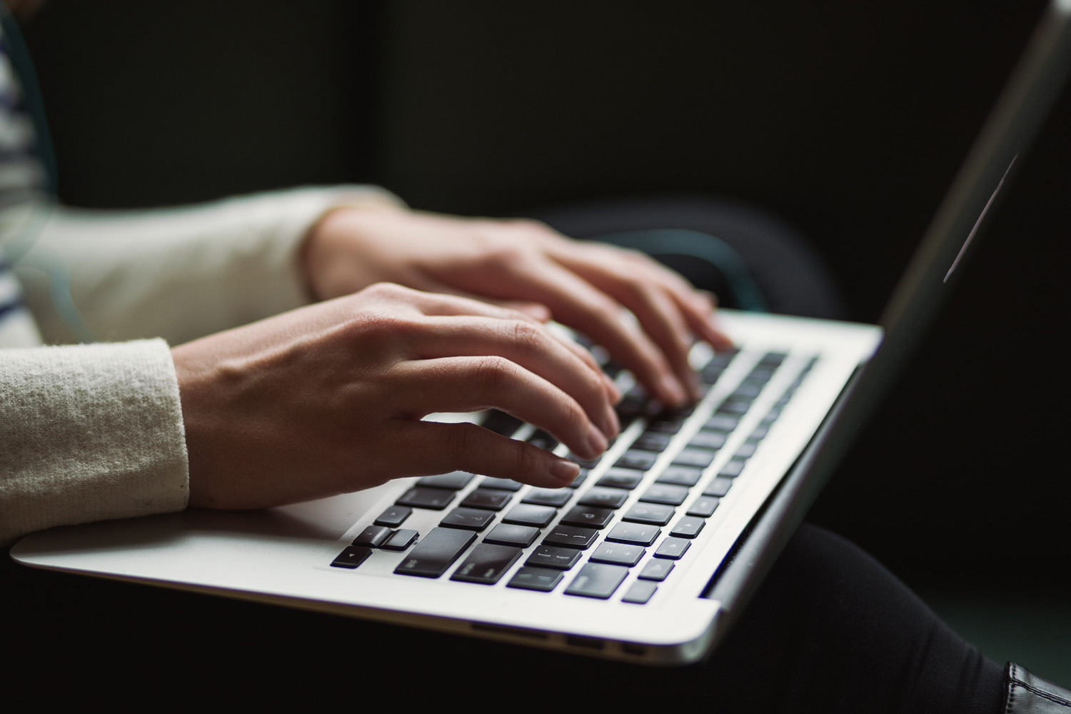 Woman working on a computer